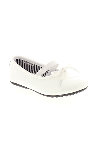 petit et bateau ballerines fille de couleur blanc